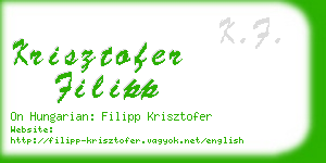 krisztofer filipp business card